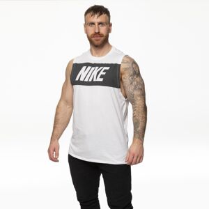 (White, M) Nike Mens Vest Retro Big Logo Sports Gym Sleeveless Tank Top (White, M) Nike Mens Vest Retro Big Logo Sports Gym Sleeveless Tank Top