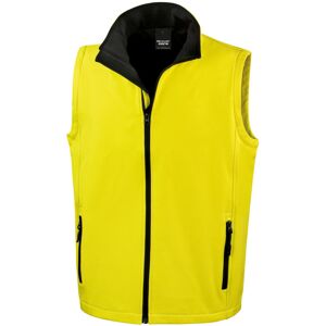 (XL, Yellow / Black) Result Mens Core Printable Softshell Bodywarmer (XL, Yellow / Black) Result Mens Core Printable Softshell Bodywarmer