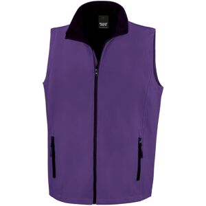 (L, Purple / Black) Result Mens Core Printable Softshell Bodywarmer (L, Purple / Black) Result Mens Core Printable Softshell Bodywarmer
