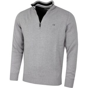 (XXXXXL, Silver Sport) Calvin Klein Mens 2023 Knit Cotton 1/2 Zip Golf CK Top Sw (XXXXXL, Silver Sport) Calvin Klein Mens 2023 Knit Cotton 1/2 Zip Golf CK Top Sw