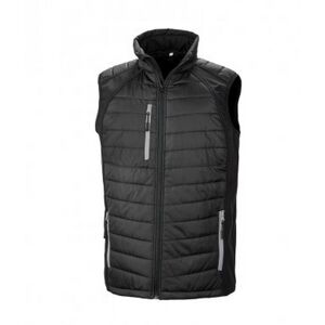 (2XL, Black/Grey) Result Mens Black Compass Padded Soft Shell Gilet (2XL, Black/Grey) Result Mens Black Compass Padded Soft Shell Gilet