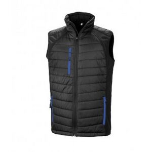 (XL, Black/Royal Blue) Result Mens Black Compass Padded Soft Shell Gilet (XL, Black/Royal Blue) Result Mens Black Compass Padded Soft Shell Gilet