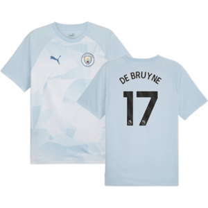 Puma (XXL) 2023-2024 Man City Prematch SS Jersey (Silver Sky) (DE BRUYNE 17) Puma (XXL) 2023-2024 Man City Prematch SS Jersey (Silver Sky) (DE BRUYNE 17)