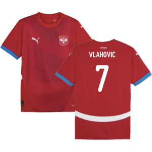 Puma (XL) 2024-2025 Serbia Home Shirt (Vlahovic 7) Puma (XL) 2024-2025 Serbia Home Shirt (Vlahovic 7)