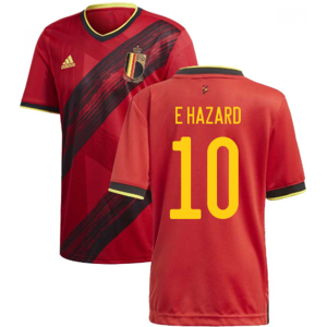(XL) 2020-2021 Belgium Home Adidas Football Shirt (E HAZARD 10) (XL) 2020-2021 Belgium Home Adidas Football Shirt (E HAZARD 10)