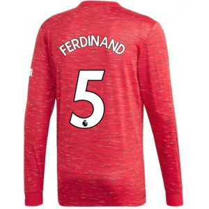 (M) 2020-2021 Man Utd Adidas Home Long Sleeve Shirt (FERDINAND 5) (M) 2020-2021 Man Utd Adidas Home Long Sleeve Shirt (FERDINAND 5)
