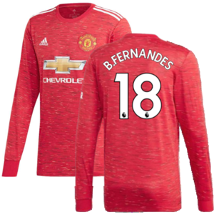 (3XL) 2020-2021 Man Utd Adidas Home Long Sleeve Shirt (B.FERNANDES 18) (3XL) 2020-2021 Man Utd Adidas Home Long Sleeve Shirt (B.FERNANDES 18)