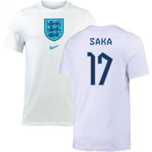 Nike (XXL) 2022-2023 England Crest Tee (White) (Saka 17) Nike (XXL) 2022-2023 England Crest Tee (White) (Saka 17)