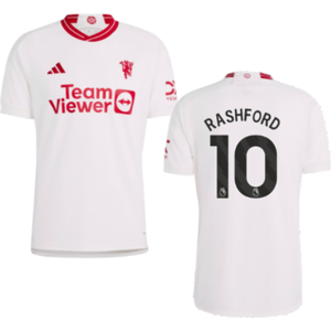 Adidas Rashford 10 White - Football Shirt for Man Utd 2023-2024 Adidas Rashford 10 White - Football Shirt for Man Utd 2023-2024