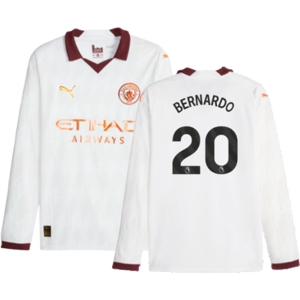 Puma (S) 2023-2024 Man City Long Sleeve Away Shirt (BERNARDO 20) Puma (S) 2023-2024 Man City Long Sleeve Away Shirt (BERNARDO 20)