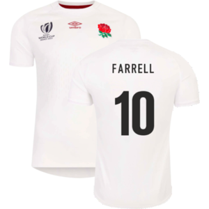 Umbro (L) England RWC 2023 Home Replica Rugby Shirt (Farrell 10) Umbro (L) England RWC 2023 Home Replica Rugby Shirt (Farrell 10)