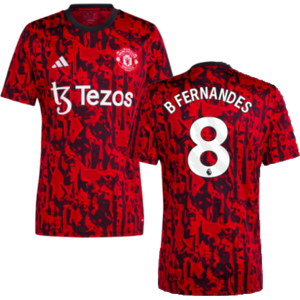 adidas (M) 2023-2024 Man Utd Pre-Match Shirt (Red) (B Fernandes 8) adidas (M) 2023-2024 Man Utd Pre-Match Shirt (Red) (B Fernandes 8)