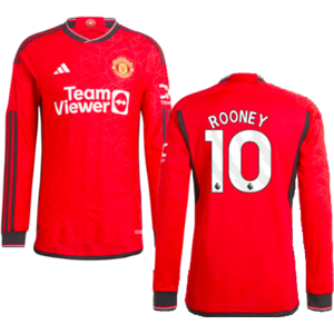 adidas (XXL) 2023-2024 Man Utd Long Sleeve Home Shirt (Rooney 10) adidas (XXL) 2023-2024 Man Utd Long Sleeve Home Shirt (Rooney 10)