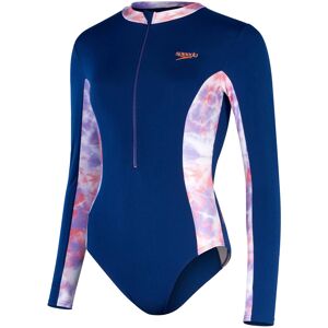 (14 UK, Blue/Purple) Speedo Womens/Ladies Panelled Long-Sleeved One Piece Swimsu (14 UK, Blue/Purple) Speedo Womens/Ladies Panelled Long-Sleeved One Piece Swimsu