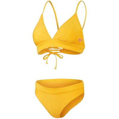 (14 UK, Yellow) Speedo Womens/Ladies Triangle Two-Piece Swimsuit (14 UK, Yellow) Speedo Womens/Ladies Triangle Two-Piece Swimsuit