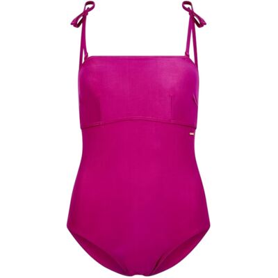 Speedo Womens/Ladies Plain Bandeau One Piece Swimsuit Speedo Womens/Ladies Plain Bandeau One Piece Swimsuit