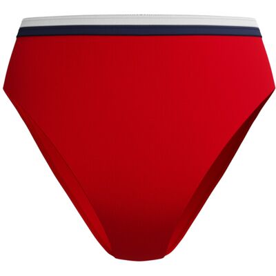 (XXL, Red) Speedo Womens/Ladies Logo High Waist Bikini Bottoms (XXL, Red) Speedo Womens/Ladies Logo High Waist Bikini Bottoms