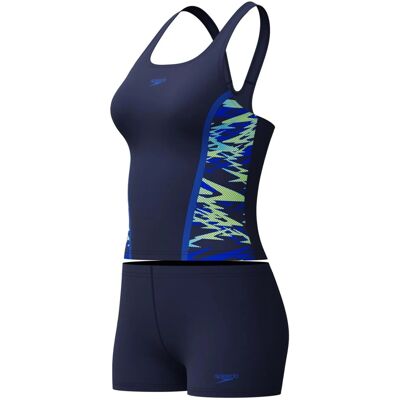 (8 UK, Navy) Speedo Womens/Ladies Hyperboom Splice Tankini Set (8 UK, Navy) Speedo Womens/Ladies Hyperboom Splice Tankini Set