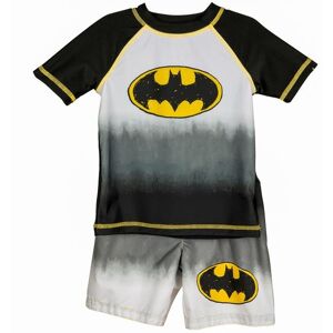 Batman 856657-toddler2t Logo Swimshorts & Rashguard Set, Black & Gray - 2 Toddle Batman 856657-toddler2t Logo Swimshorts & Rashguard Set, Black & Gray - 2 Toddle