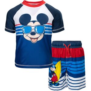 Disney Mickey Mouse Toddler Boys Rash Guard and Swim Trunks Set Blue 3T Disney Mickey Mouse Toddler Boys Rash Guard and Swim Trunks Set Blue 3T