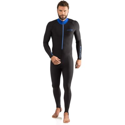 Cressi Men's 1mm One piece wetsuit Skin, Black Blue, L/4 UK Cressi Men's 1mm One piece wetsuit Skin, Black Blue, L/4 UK