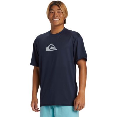 (M, Dark Navy) Quiksilver Mens Surf Tee Short Sleeve Rash Vest (M, Dark Navy) Quiksilver Mens Surf Tee Short Sleeve Rash Vest