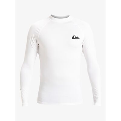 (S, White) Quiksilver Mens Everyday Long Sleeve Beach Surf Pool UPF50 Rashguard (S, White) Quiksilver Mens Everyday Long Sleeve Beach Surf Pool UPF50 Rashguard