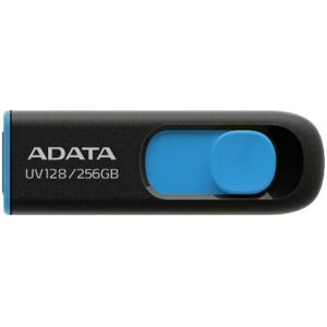 ADATA 256Gb Usb 3.0 Memory Pen Uv128 Retractable Capless Black & Blue AUV128-256 ADATA 256Gb Usb 3.0 Memory Pen Uv128 Retractable Capless Black & Blue AUV128-256