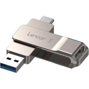 Lexar D40E 64GB Dual Drive USB 3.2 Gen 1 Type-C Jump Drive, USB-C Flash Drive Metal Ho Lexar D40E 64GB Dual Drive USB 3.2 Gen 1 Type-C Jump Drive, USB-C Flash Drive Metal Ho
