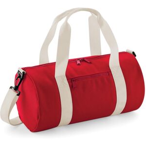 (One Size, Classic Red/Off White) Bagbase Mini Barrel Shoulder Bag (Pack of 2) (One Size, Classic Red/Off White) Bagbase Mini Barrel Shoulder Bag (Pack of 2)