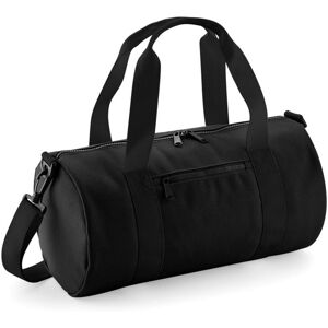 (One Size, Black/Black) Bagbase Mini Barrel Shoulder Bag (One Size, Black/Black) Bagbase Mini Barrel Shoulder Bag