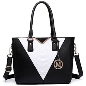 Miss Lulu Leather Look V-Shape Shoulder Handbag (Black) Miss Lulu Leather Look V-Shape Shoulder Handbag (Black)