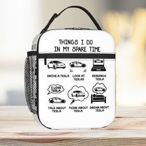 Famgem Lunch Bag Tesla - Things I Do In My Spare Time - Light Tote Insulated Cooler Kid Famgem Lunch Bag Tesla - Things I Do In My Spare Time - Light Tote Insulated Cooler Kid