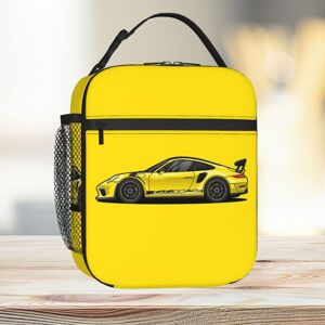 Famgem Lunch Bag Porsche 911 GT3 RS Yellow Tote Insulated Cooler Kids School Travel Famgem Lunch Bag Porsche 911 GT3 RS Yellow Tote Insulated Cooler Kids School Travel