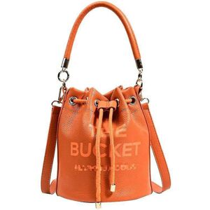 (Orange) Marc Jacobs-Leather Bucket Bags Messenger Bag For Women Crossbody Purse (Orange) Marc Jacobs-Leather Bucket Bags Messenger Bag For Women Crossbody Purse