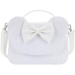 Disney Minnie Mouse Sequin Wedding Crossbody Bag - White/Silver Disney Minnie Mouse Sequin Wedding Crossbody Bag - White/Silver