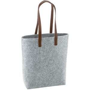 (One Size, Grey Melange/Tan) Bagbase Premium Felt Tote Bag (One Size, Grey Melange/Tan) Bagbase Premium Felt Tote Bag