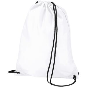 (One Size, White) BagBase Budget Water Resistant Sports Gymsac Drawstring Bag (1 (One Size, White) BagBase Budget Water Resistant Sports Gymsac Drawstring Bag (1