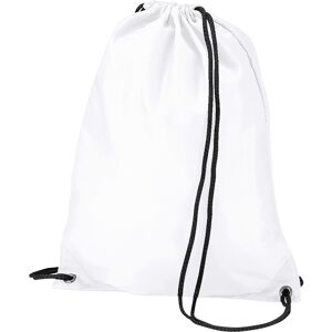 (One Size, White) BagBase Budget Water Resistant Sports Gymsac Drawstring Bag (1 (One Size, White) BagBase Budget Water Resistant Sports Gymsac Drawstring Bag (1