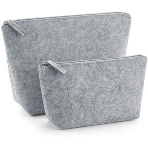 (12.5cm x 6cm x 16cm, Grey Melange) Bagbase Felt Accessory Bag (12.5cm x 6cm x 16cm, Grey Melange) Bagbase Felt Accessory Bag