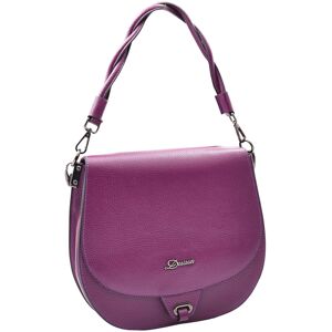A1 FASHION GOODS Womens Premium Leather Shoulder Saddle Bag Multi Pocket Handbag A6080 Purple A1 FASHION GOODS Womens Premium Leather Shoulder Saddle Bag Multi Pocket Handbag A6080 Purple