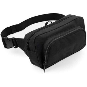 (One Size, Black) Bagbase Polyester Waist Bag (One Size, Black) Bagbase Polyester Waist Bag