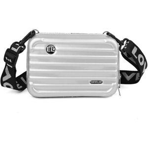 Unbranded (Hard Shell Cosmetic Bag, Women Mini Suitcase Shape Crossbody Bags Durable Pu) H Unbranded (Hard Shell Cosmetic Bag, Women Mini Suitcase Shape Crossbody Bags Durable Pu) H