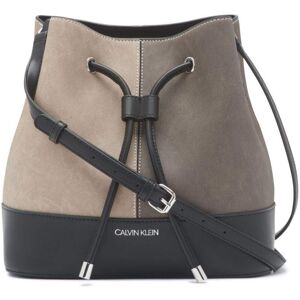Calvin Klein womens Gabrianna Novelty Bucket Shoulder Bag Grey Combo Calvin Klein womens Gabrianna Novelty Bucket Shoulder Bag Grey Combo