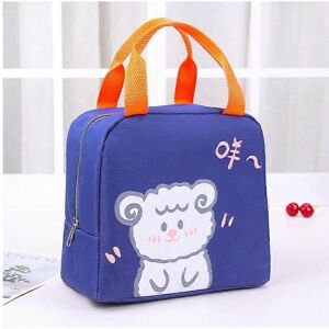 Unbranded (As show, One size) Navy Blue Lamb Pattern, Cute Insulated Lunch Box Bag, Portab Unbranded (As show, One size) Navy Blue Lamb Pattern, Cute Insulated Lunch Box Bag, Portab