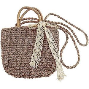 Unbranded (As show, One size) Women's beach bag, handbag, women's straw clutch, st Unbranded (As show, One size) Women's beach bag, handbag, women's straw clutch, st