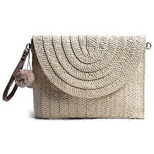 Unbranded (As show, One size) Beige Summer Beach Bag Women's Straw Handbag Shoulder Ba Unbranded (As show, One size) Beige Summer Beach Bag Women's Straw Handbag Shoulder Ba