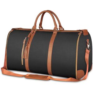 Unbranded (Black/Brown) Travel Garment Bag Portable Luggage Organizer Large Capacity PU Le Unbranded (Black/Brown) Travel Garment Bag Portable Luggage Organizer Large Capacity PU Le