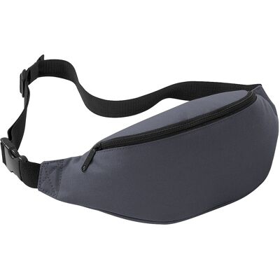 (One Size, Graphite) Bagbase Adjustable Belt Bag (2.5 Litres) (One Size, Graphite) Bagbase Adjustable Belt Bag (2.5 Litres)