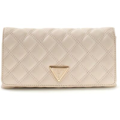 (One Size, Bone) Guess Giully Quilted Clutch Bag (One Size, Bone) Guess Giully Quilted Clutch Bag